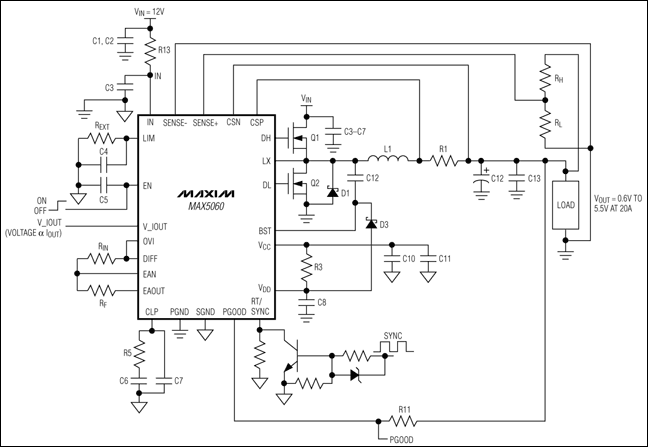 MAX5060,MAX5061:典型工作电路