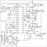 Figure 1. The MAX1937 dual phase 60A output current CPU core supply with hiccup mode.