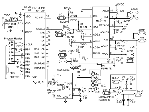 图1. MAX1169应用原理图