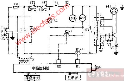 海爾hr-8801m電腦式微波爐電路圖