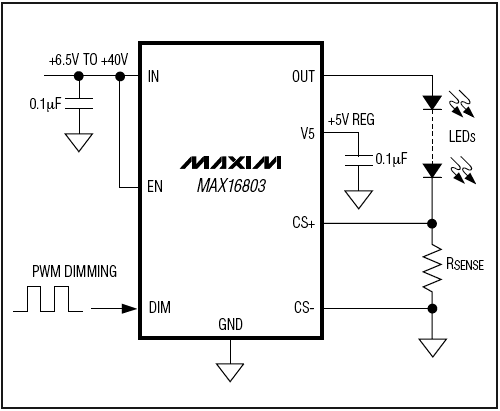 MAX16803：简化框图