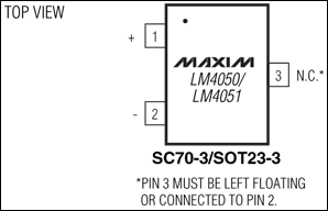 LM4050、LM4051：引脚配置