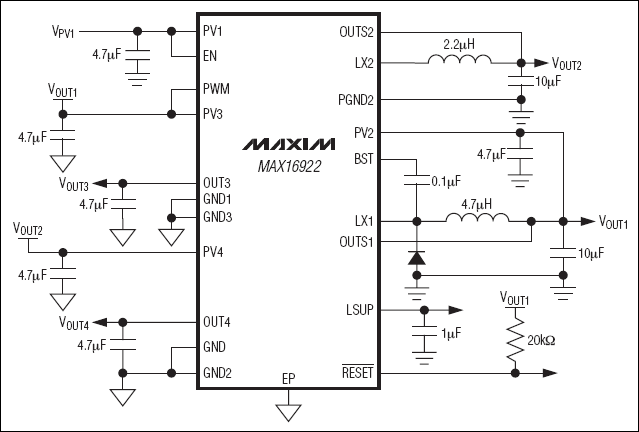 MAX16922: Typical Operating Circuit