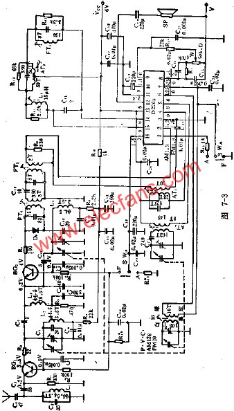 D2204单片调频调幅收音机电路的应用  www.elecfans.com