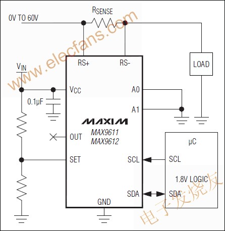 MAX9611/MAX9612电流检测放大器 www.elecfans.com