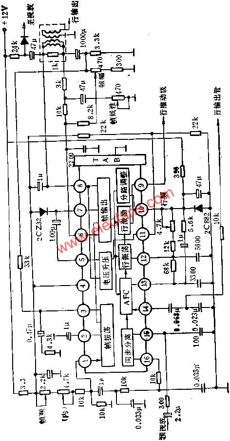 D1379C内部方框图及外围电路图  www.elecfans.com