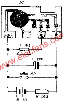 KD-15门铃电路图 www.elecfans.com