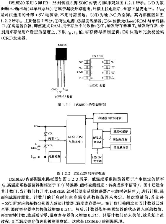 DS18B20的内部框图