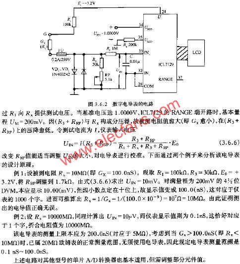 数字电导表的电路  www.elecfans.com