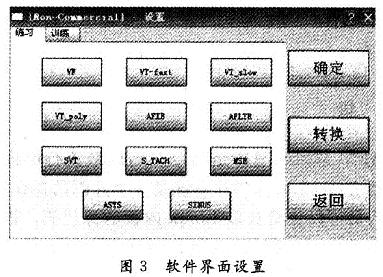 系统的软件界面设置框图