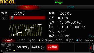 图表9DG5000步进扫频界面