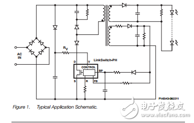 LNK403-410/413-420的联开关pH LED驱动IC的家庭