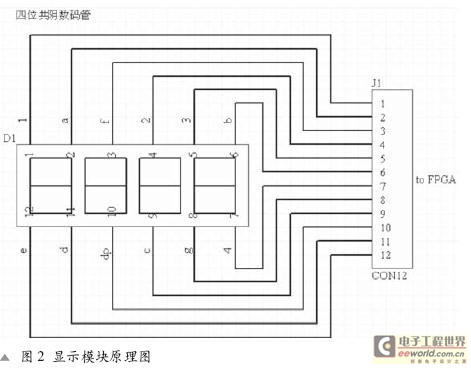 显示模块原理图