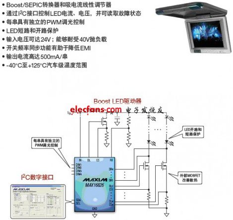 boost/SEPIC转换器和四路吸电流线性调节器