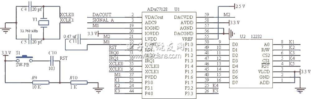 ADuC7128 控制电路