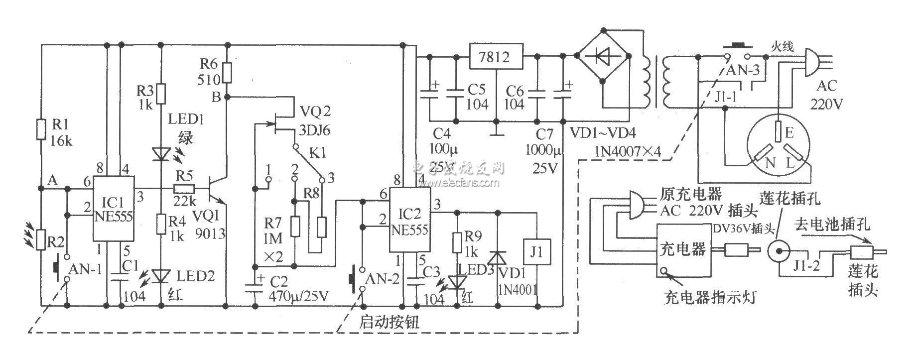 新颖的自行车充电器电路