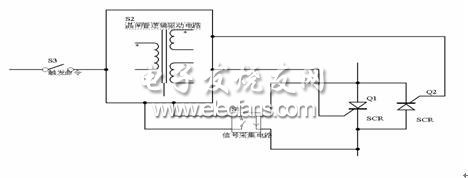 过零采集控制逻辑脉冲变压器驱动电路框图