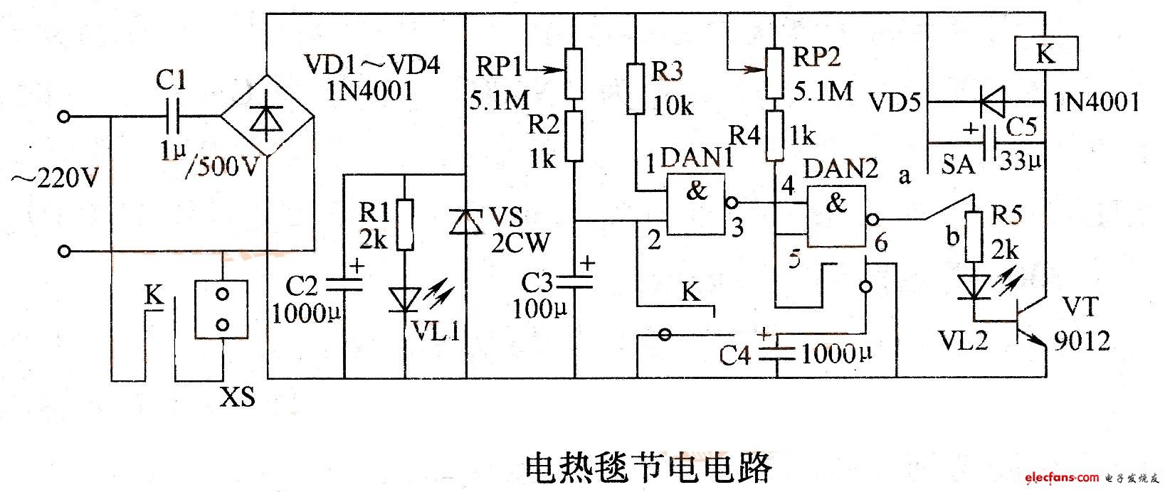 电热毯接线图详细图片图片