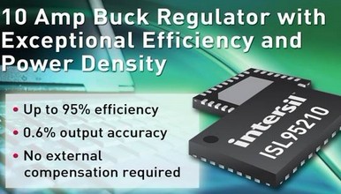 Intersil推出集成式FET同步降压稳压器--ISL95210