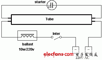 普通的日光灯电路