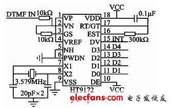 图5 DTMF译码电路