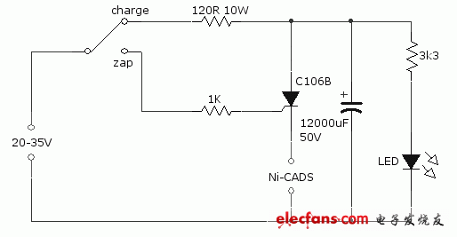 Ni-Cad电池充电器zapper电路