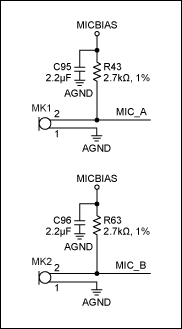 图4. 两路麦克风输入电路。