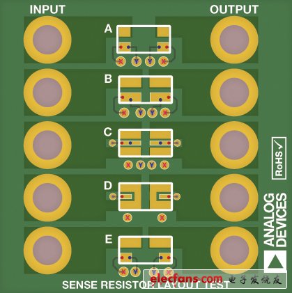 图4. 测试PCB板的布局