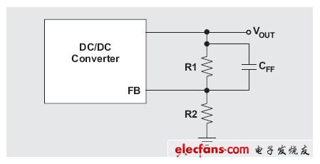 图4:使用前馈电容的电阻式反馈网络。