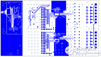 　图5. EVAL-CN0235-SDPZ PCB的底层包含AD8280菊花链信号的上部屏蔽