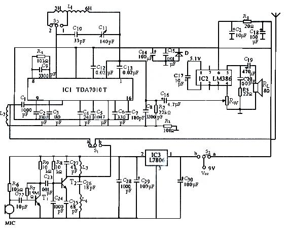 Tda7010t схема включения