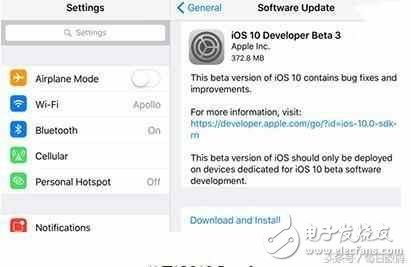苹果iOS10.3，APFS文件系统，16G版本的福星