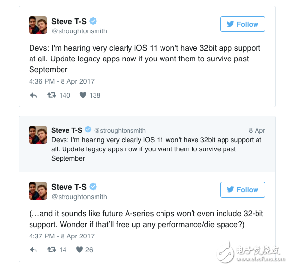 苹果将彻底放弃32位应用：iOS11完全停止支持32位应用