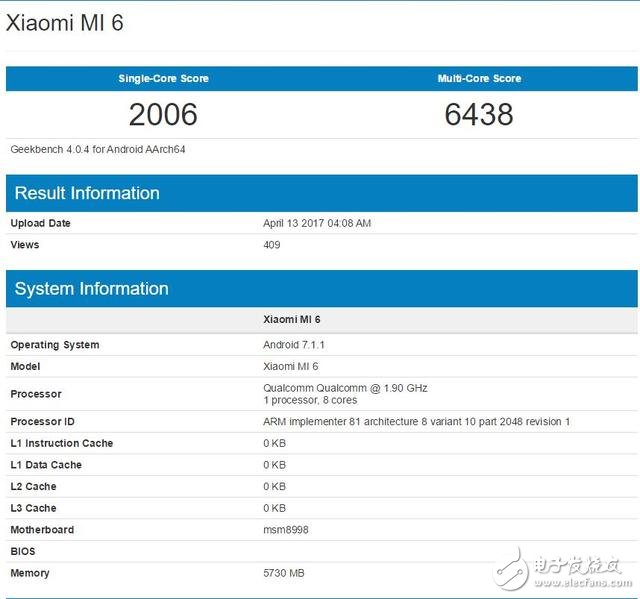 小米6惊现6GB内存版本：跑分曝光超越三星S8！