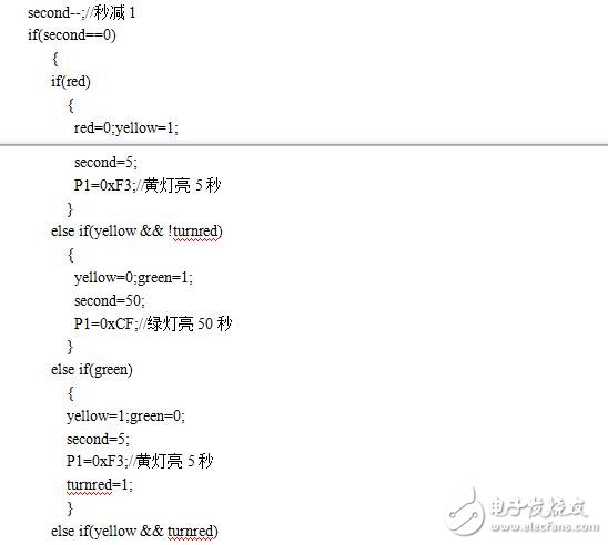 单片机控制交通信号灯程序