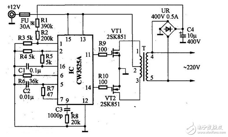 cd4047高频逆变器电路图图片