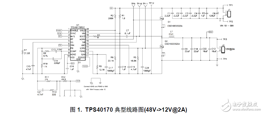 降低高压输入时TPS40170的功耗