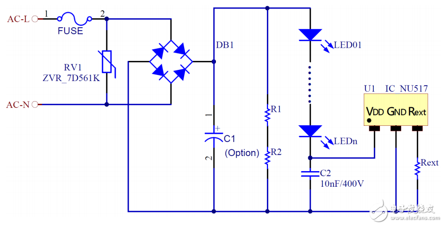 NU517单通道定电流LED驱动IC