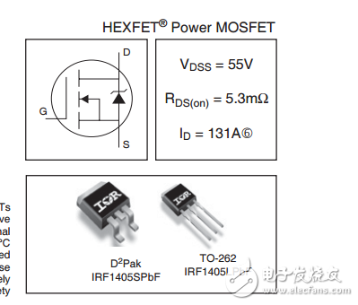 irf1405s LPBF产品数据表