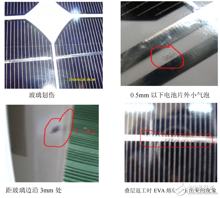 太阳能光伏组件不良现象解剖示例