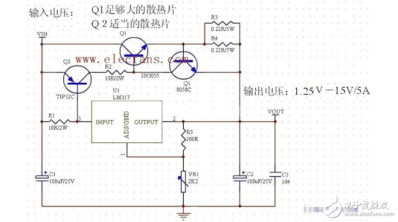 lm317扩流电路图图片