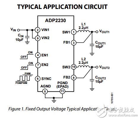 双2兆赫800毫安同步低静态电流降压稳压器ADP2230数据表