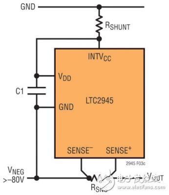  轨至轨电源监视高达 80V 或甚至更高的电压