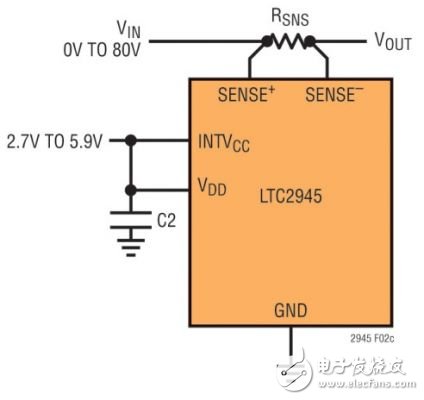  轨至轨电源监视高达 80V 或甚至更高的电压