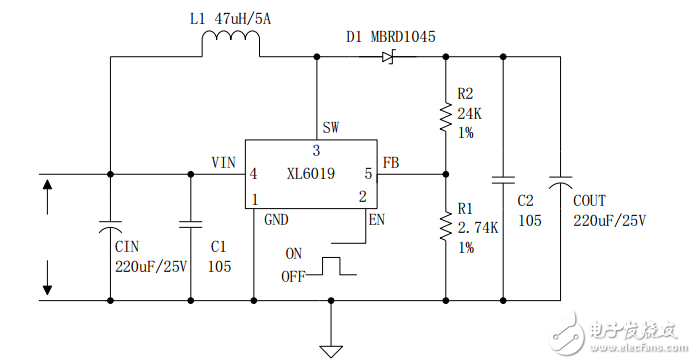 xl6019中文资料详解_引脚图及功能_内部结构_特性参数及典型应用电路