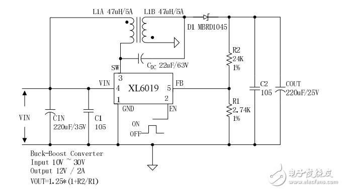 xl6019中文资料详解_引脚图及功能_内部结构_特性参数及典型应用电路