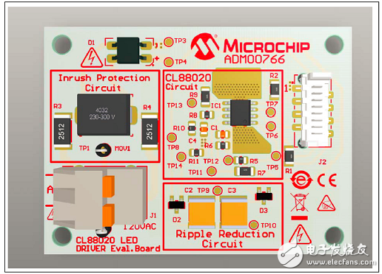 [原创] Microchip CL88020 120VAC 8．5W离线LED驱动方案