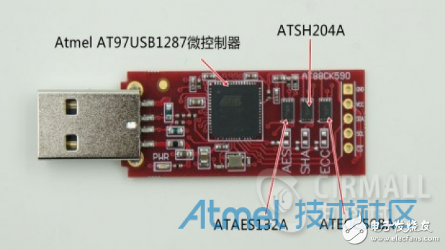 Atmel加密认证AT88CK490评估板电路详解