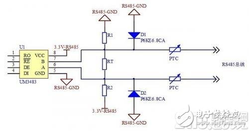 利用3.3V供电RS485接口将数据传输距离提升至1219米